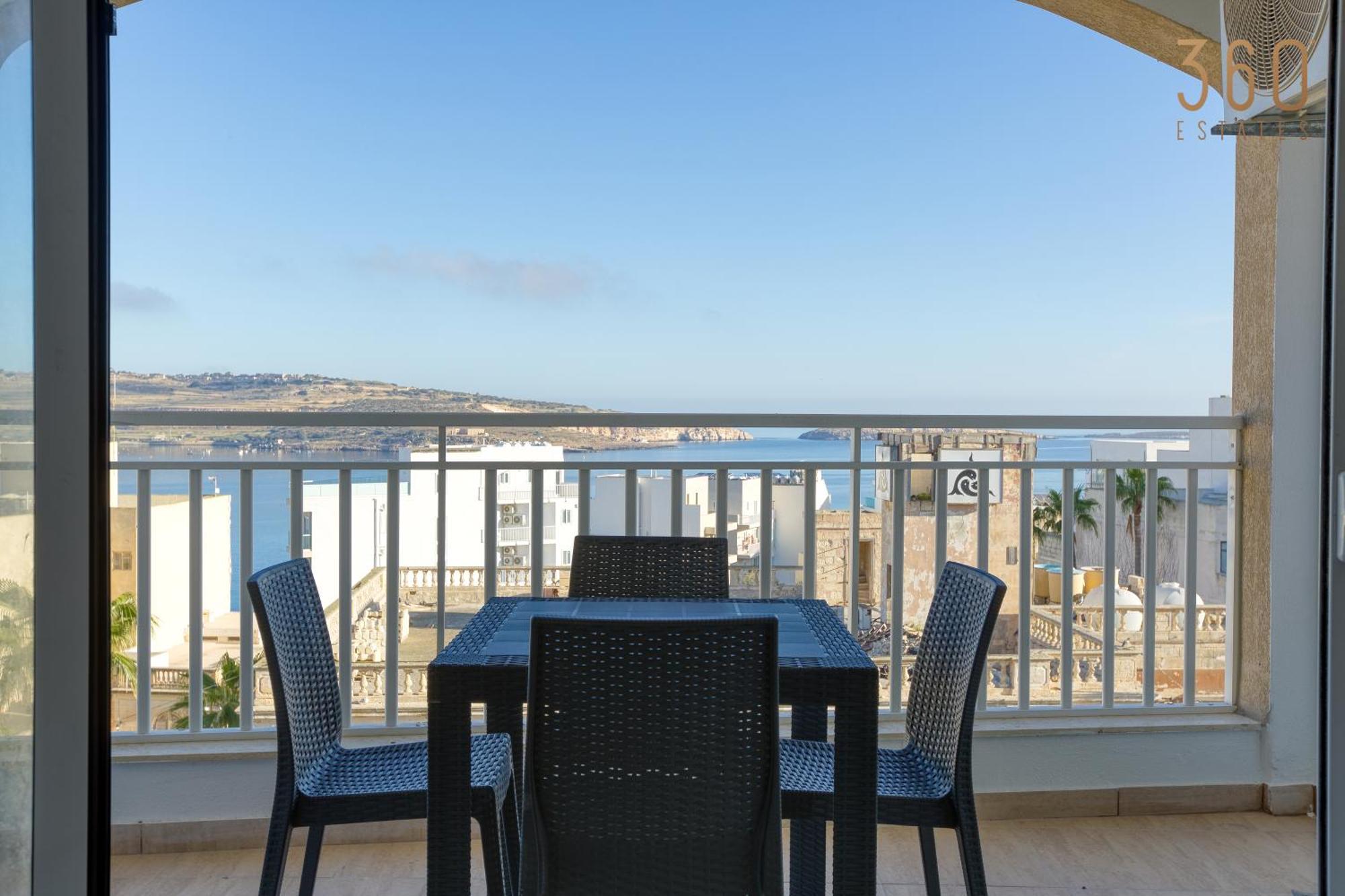 Designer With Stunning Sea Views In St Pauls By 360 Estates Appartement San Pawl il-Baħar